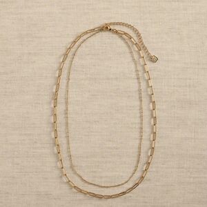 NWT Banana Republic Factory 14K Gold Plated Paperclip Necklace